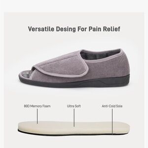 Gray Memory Foam Slippers - 3/20